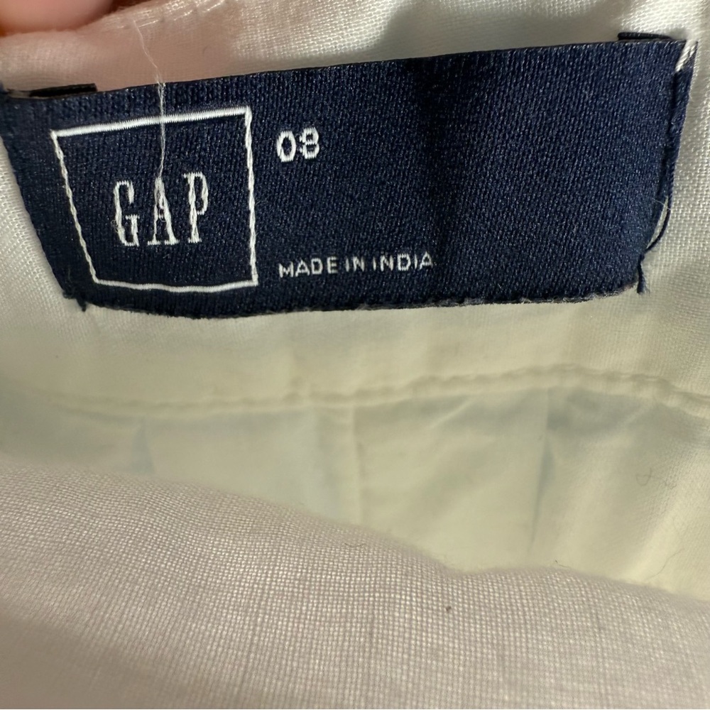 GAP White cotton Midi Skirt with Lace Hem, cottage core, coastal grandma, - Picture 6 of 10